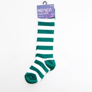 Green & White Baby Socks