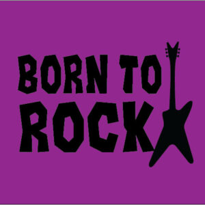 personalised baby clothes born to rock