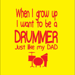 personalised baby clothes gift when i grow up i want to be a drummer just like my dad