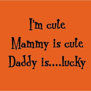 daddy is lucky personalised baby clothes