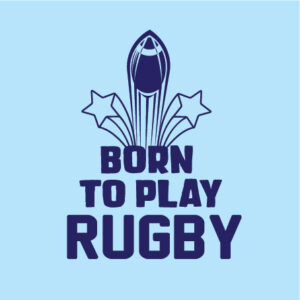 born to play rugby personalised baby clothes