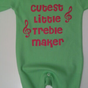 personalised baby clothes cutest little treble maker