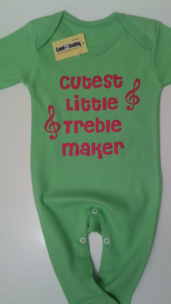 personalised baby clothes cutest little treble maker