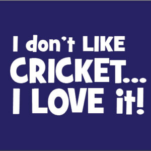 I don't like cricket, I love it. baby clothes gift